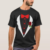 Tuxedo met een rode druppelaar, buikbuis P T-shirt (Voorkant)