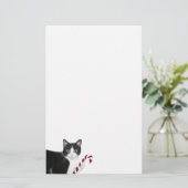Tuxedo met kerstmis briefpapier (Staand voorkant)