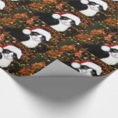 Tuxedo met kerstmis cadeaupapier (Hoek)