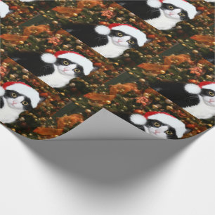 Tuxedo met kerstmis cadeaupapier