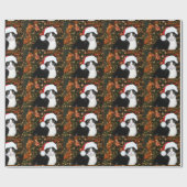 Tuxedo met kerstmis cadeaupapier (Vlak)