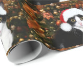 Tuxedo met kerstmis cadeaupapier (Rol Hoek)