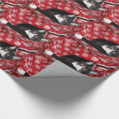 Tuxedo met kerstmis cadeaupapier (Hoek)