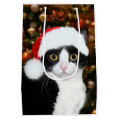 Tuxedo met kerstmis medium cadeauzakje (Achterkant)