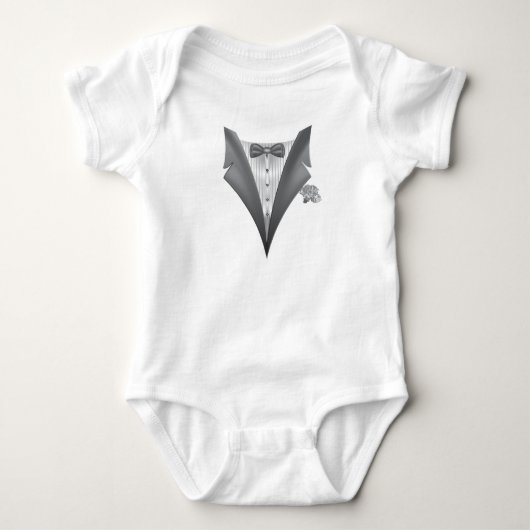 Tuxedo met noveltystof romper (Voorkant)