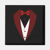 Tuxedo Met Vlinderdas Grappig - Huwelijkssluiting Magneet (Voorkant)