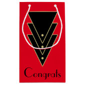 Tuxedo Modern Art Deco Klein Cadeauzakje (Achterkant)