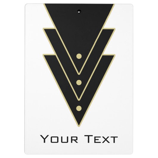 Tuxedo Modern Art Deco Klembord (Achterkant)