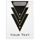 Tuxedo Modern Art Deco Klembord (Voorkant)