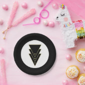 Tuxedo Modern Art Deco Papieren Bordje (Feest)