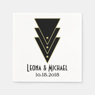 Tuxedo Modern Art Deco Servet