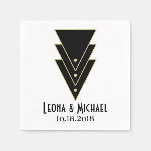 Tuxedo Modern Art Deco Servet (Voorkant)