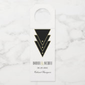 Tuxedo Modern Art Deco-viering Flessenhanger (Voorkant)