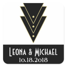 Tuxedo Modern Art Deco Wedding