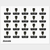 Tuxedo Modern Art Deco Wedding Vierkante Sticker (Vel)