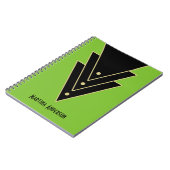 Tuxedo moderne art deco gepersonaliseerd notitieboek (Linkerzijde)