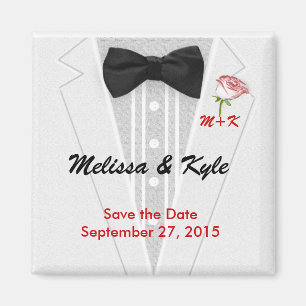 Tuxedo Monogram met Roos Magneet