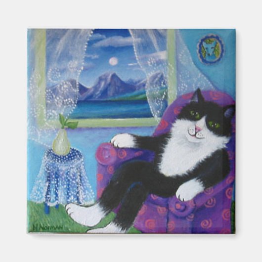 Tuxedo nacht magneet (Voorkant)