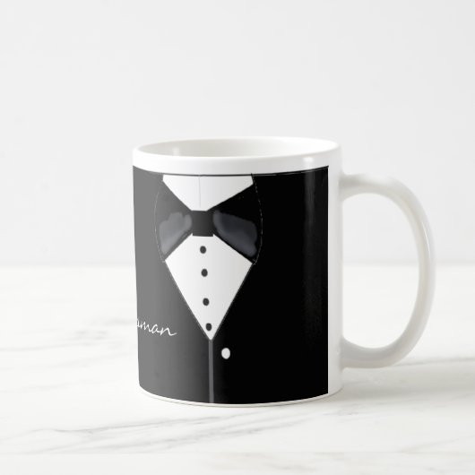 Tuxedo ontwerp voor bruidsjonker koffiemok (Rechts)