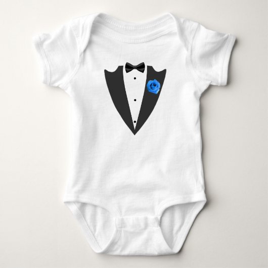 Tuxedo-pak en boeg-stropdas zwart-wit T-shirt (Voorkant)