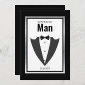 Tuxedo-pak en stropdas voor boog, zwart-wit kaart (Voorkant / Achterkant)