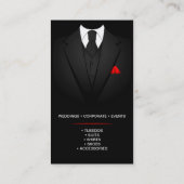 Tuxedo pak Mannen kleding Modern Clean Visitekaartje (Achterkant)