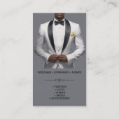 Tuxedo pak Mannen kleding Modern Clean Visitekaartje (Achterkant)