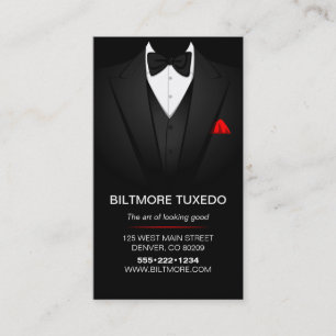 Tuxedo Pak Mannenkleding Modern Schoon Visitekaartje