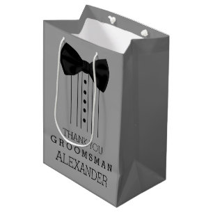 Tuxedo pakkingsdas voor bruidsjonkers op maat in g medium cadeauzakje