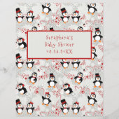 Tuxedo Penguin Baby shower RAADPLEGINGEN EN ADVIES (Achterkant)