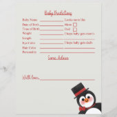 Tuxedo Penguin Baby shower RAADPLEGINGEN EN ADVIES (Voorkant)