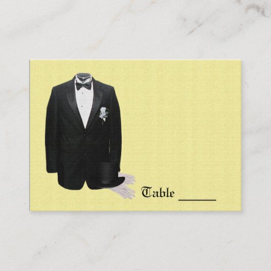 Tuxedo Place Card Plaatskaartje (Voorkant)