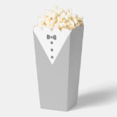 Tuxedo Popcorn Boxes met Zwarte Tuxedo Das Bedankdoosjes (Popped)