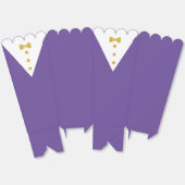 Tuxedo Popcorn Boxes met Zwarte Tuxedo Das Bedankdoosjes (Ongevouwen)