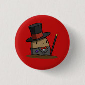 Tuxedo Potato Ronde Button 3,2 Cm (Voorkant)