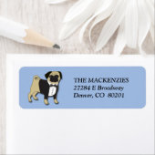 Tuxedo Pug retouradres Etiket (Insitu)