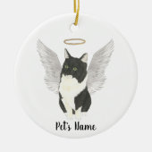 Tuxedo Ragamuffin Kat Sympathie Herdenking Keramisch Ornament (Voorkant)