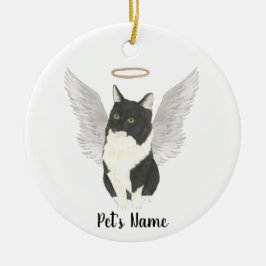 Tuxedo Ragamuffin Kat Sympathie Herdenking Keramisch Ornament