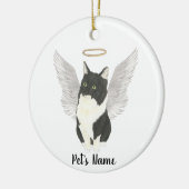 Tuxedo Ragamuffin Kat Sympathie Herdenking Keramisch Ornament (Links)