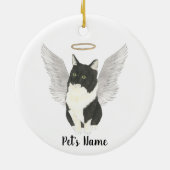 Tuxedo Ragamuffin Kat Sympathie Herdenking Keramisch Ornament (Achterkant)