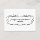 Tuxedo Registry Kaart in zwart en wit (Achterkant)