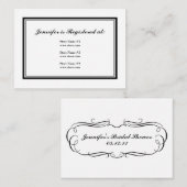 Tuxedo Registry Kaart in zwart en wit (Voorkant / Achterkant)