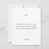 Tuxedo Ring Bearer | Groomsman Kaart (Achterkant)