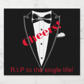 Tuxedo RIP naar het alleenleven Bier Etiket (Enkel label)