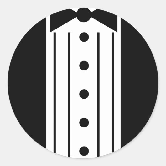 Tuxedo Ronde Sticker (Voorkant)