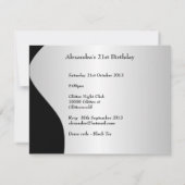 Tuxedo Rood Stropdas 21e Verjaardagsfeest Zwart & Kaart (Achterkant)