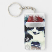 Tuxedo Santa Cat-kerstSleutelhanger Sleutelhanger (Voorkant)