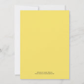 Tuxedo Shower Invitation in Yellow en Grey Kaart (Achterkant)