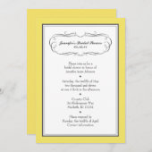 Tuxedo Shower Invitation in Yellow en Grey Kaart (Voorkant / Achterkant)