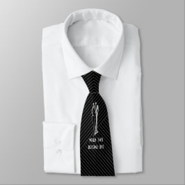 Tuxedo - Silvery over Black Art Deco Pas getrouwd Stropdas